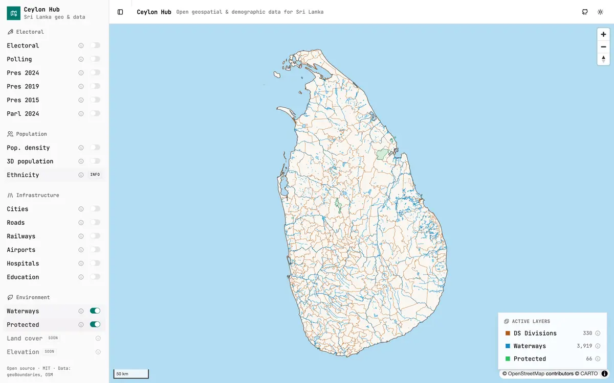 330 DS division outlines with rivers, reservoirs and protected areas